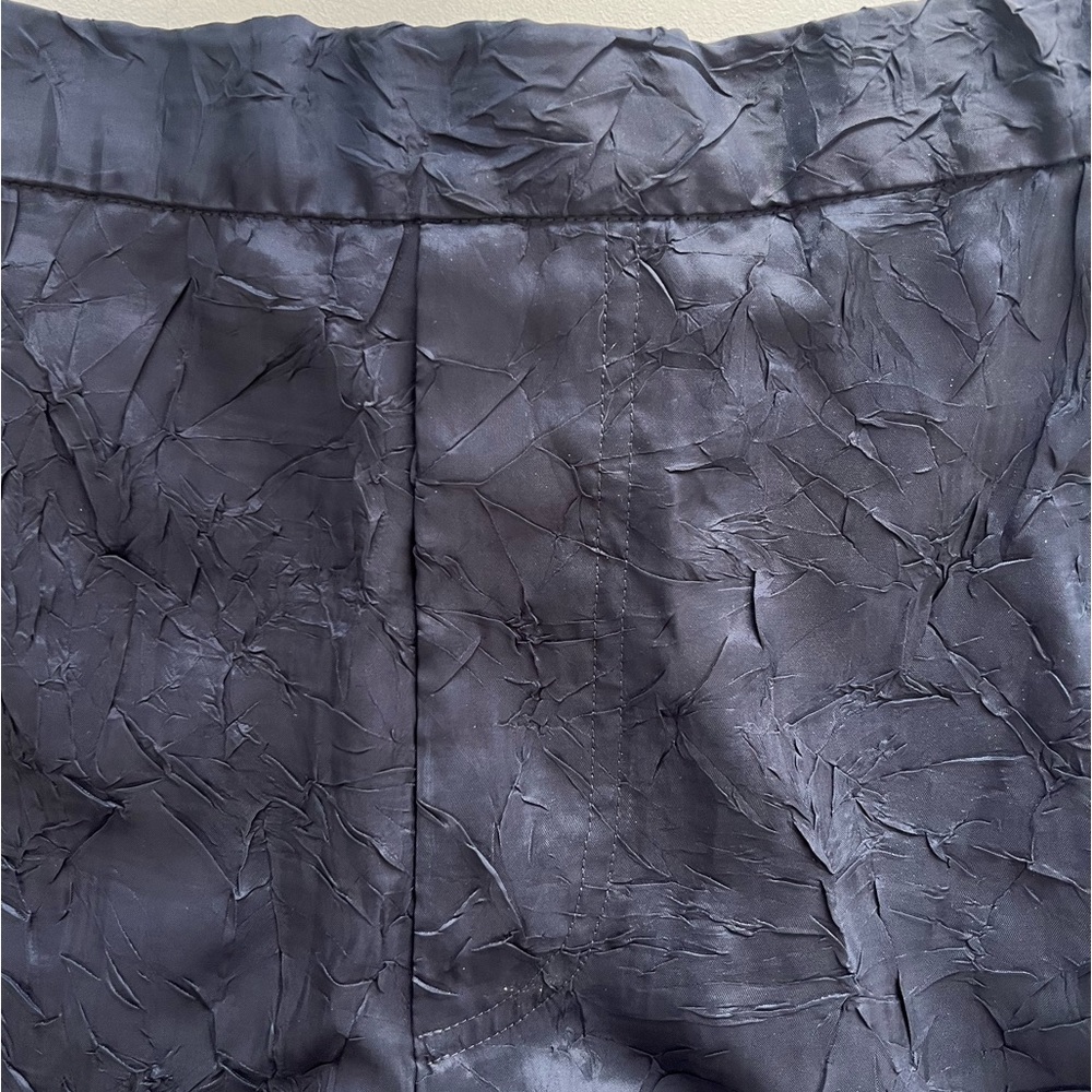 Acne - Navy Crinkle Runner Shorts - Picture 4 of 8